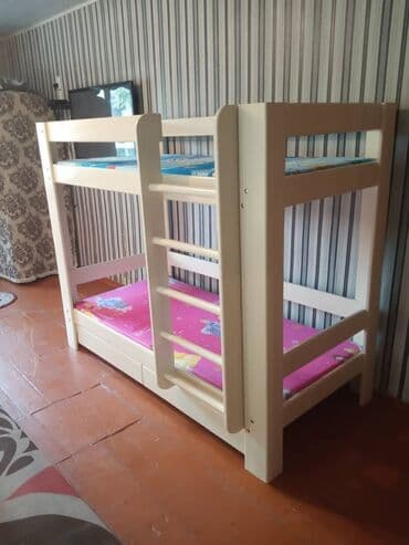 детское постельное белье перина: Детский двухъярусный кровать на заказ из натурального дерево — 3