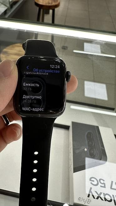 16 pro 128: Смарт-часы Apple Watch (серия с 32 ГБ памяти), корпус темный, ремешок — 4
