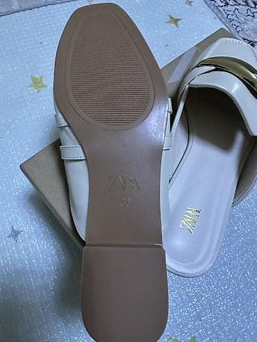 ролик обувь: Сабо, 36, Zara, Новый, цвет - Белый — 3