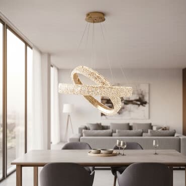 трековые светильник: Подвесная светодиодная люстра современного дизайна. - Конструкция — 1