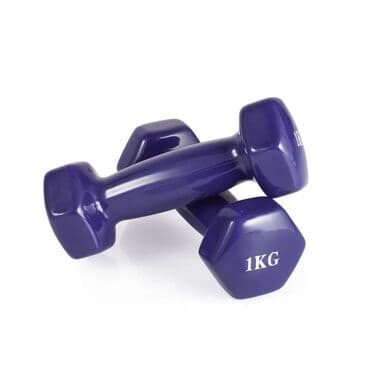 Пара гантелей для фитнеса 1 кг каждая - Вес: 1 кг на гантель