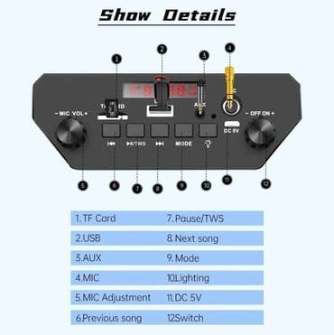 zqs8122: Портативная акустическая система ZQS-8122 Мощное устройство общей — 3