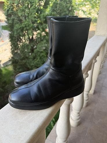 сапок женский: Женские полусапоги черные - Материал верха: гладкая экокожа. - — 5