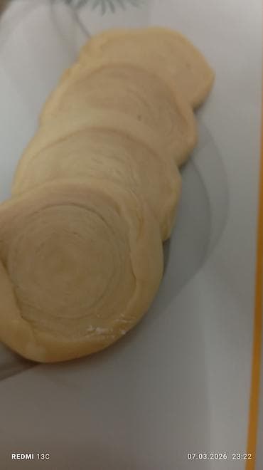 слоёное тесто: Слоёное тесто, нарезанное шайбами - Формат: рулет из слоёного теста — 1