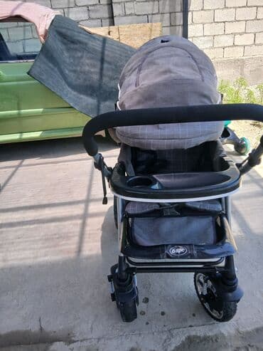 коляска продаю: Коляска, цвет - Черный, Б/у — 5
