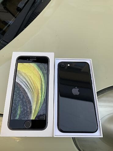чехол на айфон се: IPhone SE 2020, Б/у, 64 ГБ, Черный, Кабель, Коробка, 76 % — 3