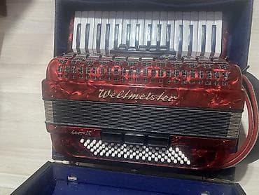 tech deck: Аккордеон Weltmeister (кнопочно-клавишный), красный перламутр. - — 2