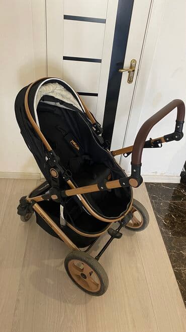 прогулочные коляски cam: Коляска, цвет - Черный, Б/у — 1
