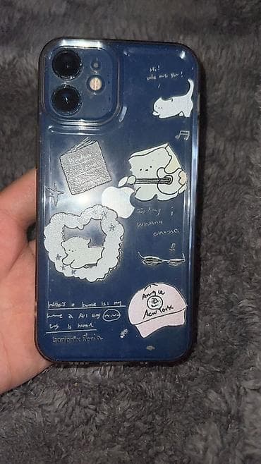 nokia 1202: IPhone 12, Б/у, 128 ГБ, Синий, Чехол, 80 % — 3