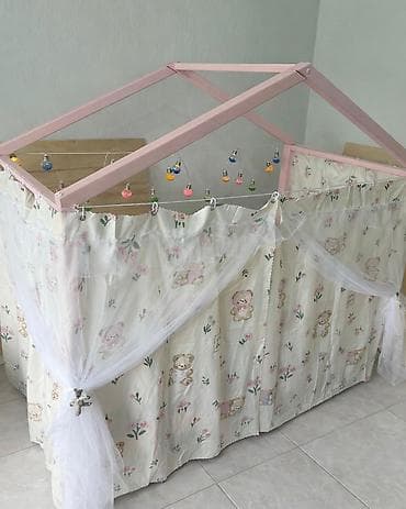 Мебель: Детский кроватка 160×80
с новым матрасом и декором — 3