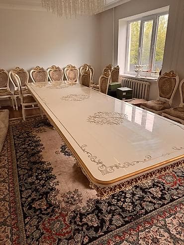 столы для дома: Стол для зала, Не раскладной, Прямоугольный — 7