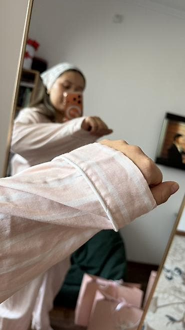 женские пижамы для сна: Пижама, Хлопок, Китай, На пуговицах, S, M, L — 8