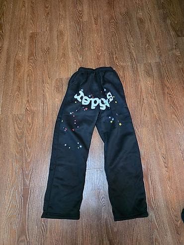 nike tech: Черные бегги штаны sp5der - Цвет: черный - Дизайн: на передней части — 1