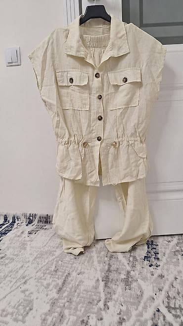 костюм из льна: Летний женский комплект,состояние отличное. Размер стандарт. Есть — 1