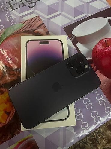 Техника и электроника: IPhone 14 Pro Max, 128 ГБ, Deep Purple, Коробка, 85 % — 2