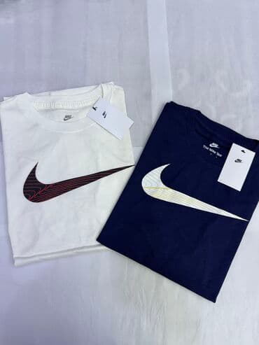 брендовые мужские спортивные костюмы из турции: Мужская футболка, S, L, XL, Nike, Новый, цвет - Белый, Самовывоз — 1
