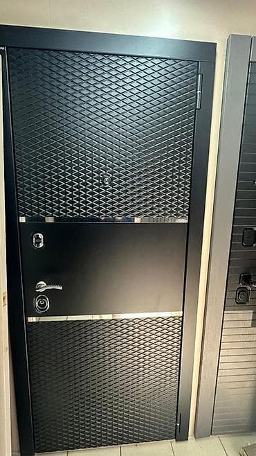 каленный стекло: Двери для домов и квартир, Металлическая, цвет - Черный — 1