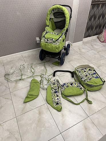 коляска чемодан: Детская коляска универсальная (цвет: лайм с принтом) - Тип — 4