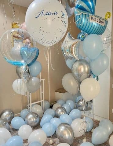 купить гелевый балон для шаров: Геливые шары Шарики на заказ Выписка из роддома День рождения Юбилей — 18