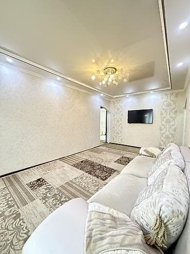 flat osh: 3 комнаты, 55 м², 104 серия, 1 этаж, Евроремонт — 2