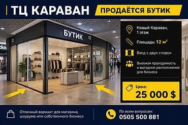 Продажа бутиков В торговом центре, 12 м², 1 этаж