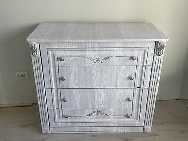 Кийим үчүн комод, Күзгүсүз, ЛДСП, түсү - Ак