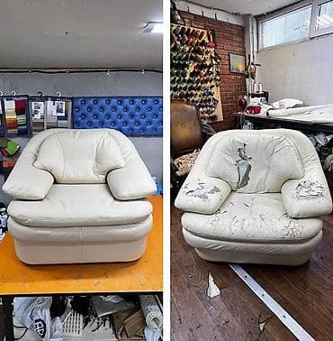 обивка мебели на дому: Перетяжка и реставрация мягкой мебели из кожи и экокожи - Полная — 1