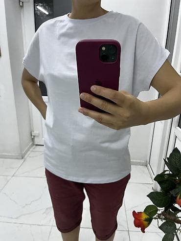 футболки однотонные: Мужская футболка, Все размеры, Новый, цвет - Белый, Самовывоз — 3