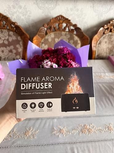 Бытовая техника: Аромадиффузор Flame Aroma Diffuser с эффектом «живого огня» - — 1