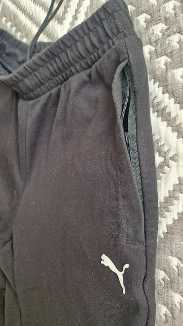 tech flis: Мужские брюки, S, Puma, Б/у, цвет - Черный, Самовывоз — 5