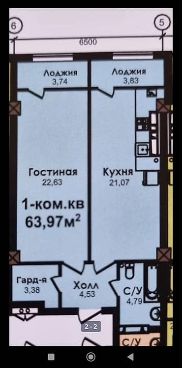 discovery studio: 1 комната, 64 м², Технопарк Элитка, 12 этаж, ПСО (под самоотделку) — 3