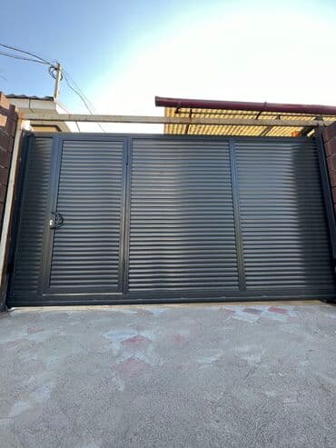 ворота с пультом: Алюминиевые, Автоматические, Длина: 7 м, Консольная конструкция, Для частного дома, С калиткой, В рассрочку, Новый, Бесплатная установка — 8