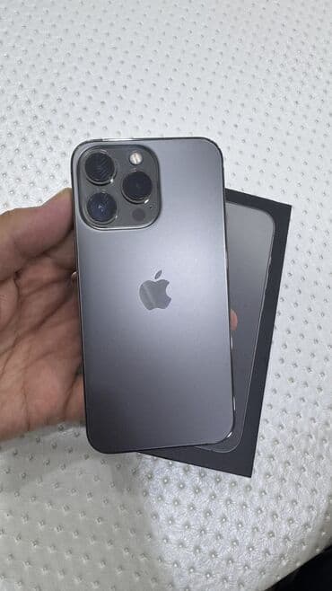 айфон 13 по: IPhone 13 Pro, Б/у, 256 ГБ, Графит, Защитное стекло, Чехол, Кабель, 75 % — 1