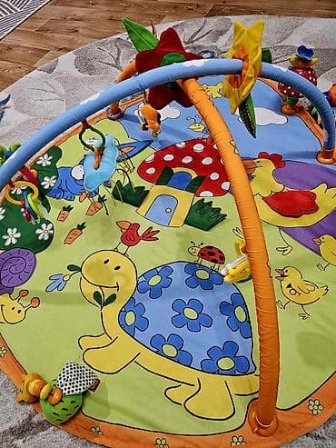 Батуты: Развивающий коврик с дугами и подвесными игрушками для малышей - — 3