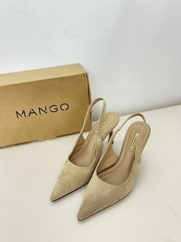 Туфли: Туфли, 37.5, Mango, Б/у, цвет - Бежевый — 2