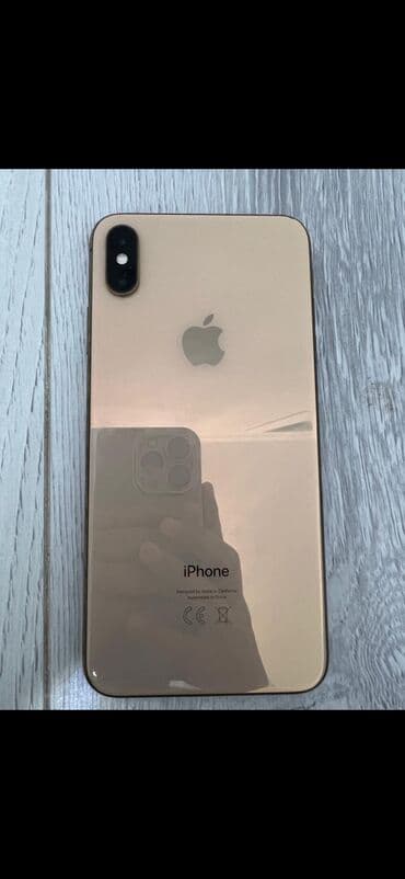 IPhone Xs Max, Б/у, 64 ГБ, Matte Gold, Защитное стекло, Чехол, 90 %