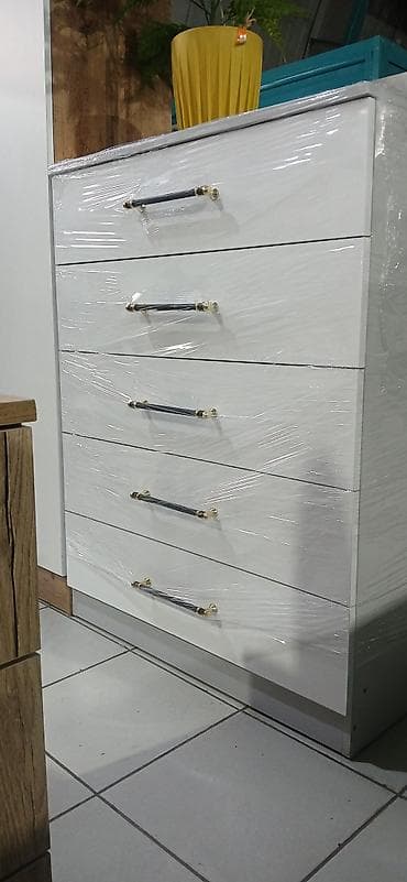 Комоды: Комод для одежды, Новый, Без зеркала, ЛДСП, цвет - Белый, В рассрочку, Бесплатная доставка — 2