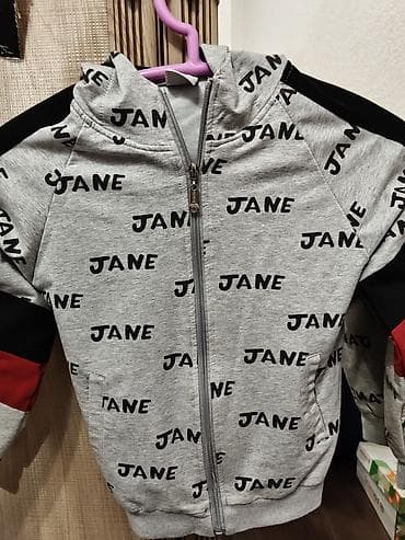 Детская худи на молнии TIGABEAR, размер 140. - Цвет: светло‑серый