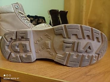 обувь уги: Ботинки Fila, бежевые, высокие. - Материал верха: матовая кожа/нубук — 2