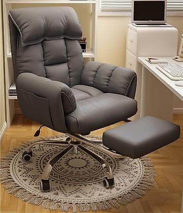 накидки на кресла: Игровое кресло, Новый, С колесиками, цвет - Белый, Экокожа — 4