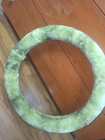 накидка мех: Меховой Чехол на руль, цвет - Зеленый — 2