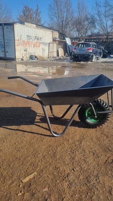 садовый измельчитель: Садово-строительная тачка и тележка, Стальная, Одноколесная, Новый — 2