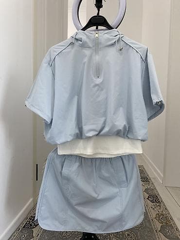 nike tech: Костюм женский спортивно-повседневный из легкой ткани: укороченная — 3