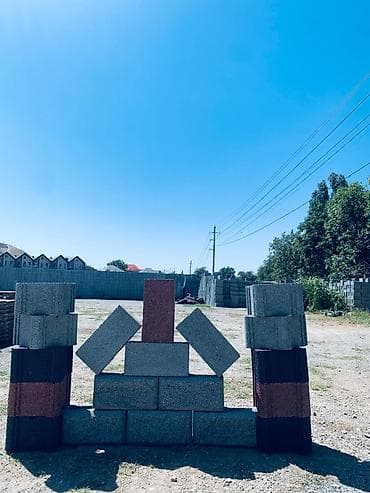 Пескоблок доставка, пескоблок Бишкек, рваный пескоблок, цветной — 2