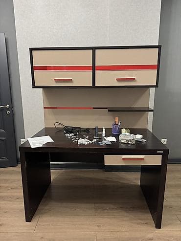 bed table: Спальный гарнитур, Б/у, Шкаф, Турция, ДСП, Самовывоз, цвет - Бежевый — 3