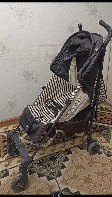 Детский мир: Коляска, Другой бренд, цвет - Черный, Б/у — 2