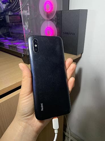Redmi, Redmi 9A, Б/у, 32 ГБ, цвет - Черный, 2 SIM