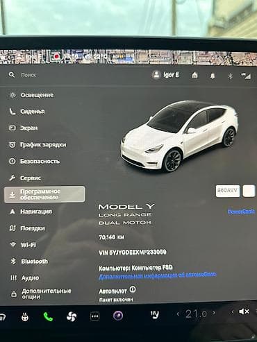 tes: Tesla Model Y: 2021 г., Вариатор, Электромобиль, Кроссовер — 6