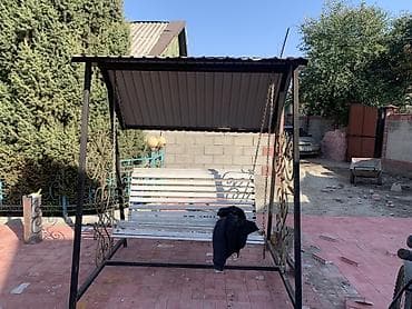 string art: Садовые качели Металл, Со спинкой, С крышей — 1