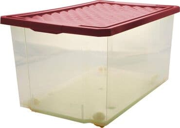 одежди: Ящик для хранения Optima, с крышкой и роликами 57л, большой — 1